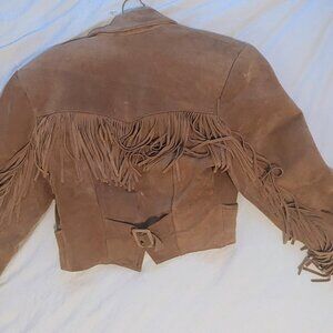 BB Dakota Brown Suede Fringe Leather Jacket